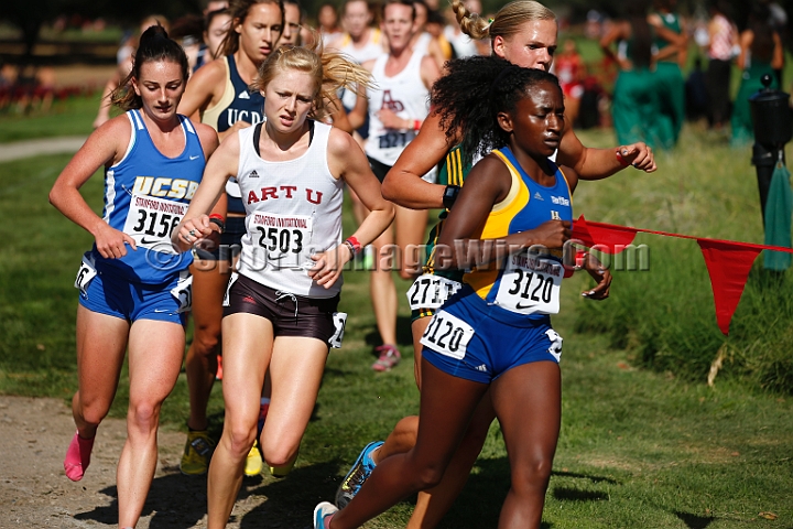 2014StanfordCollWomen-104.JPG - College race at the 2014 Stanford Cross Country Invitational, September 27, Stanford Golf Course, Stanford, California.